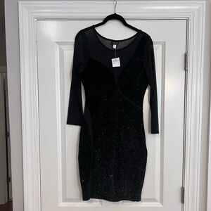 NWT Frederick's of Hollywood Sexy Black Sparkle Dress
